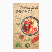 Набор полотенец "Этель" Italian food 4 шт, 100% хлопок