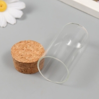 Декор для творчества стекло "Колба с пробкой" 3,7х3,7х7 см Декор для творчества стекло "Колба с пробкой" 3,7х3,7х7 см