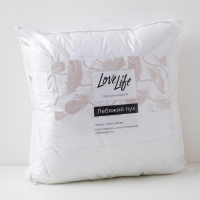 Подушка LoveLife Лебяжий пух 70*70 см, глосс-сатин, 100% п/э Подушка LoveLife Лебяжий пух 70*70 см, глосс-сатин, 100% п/э