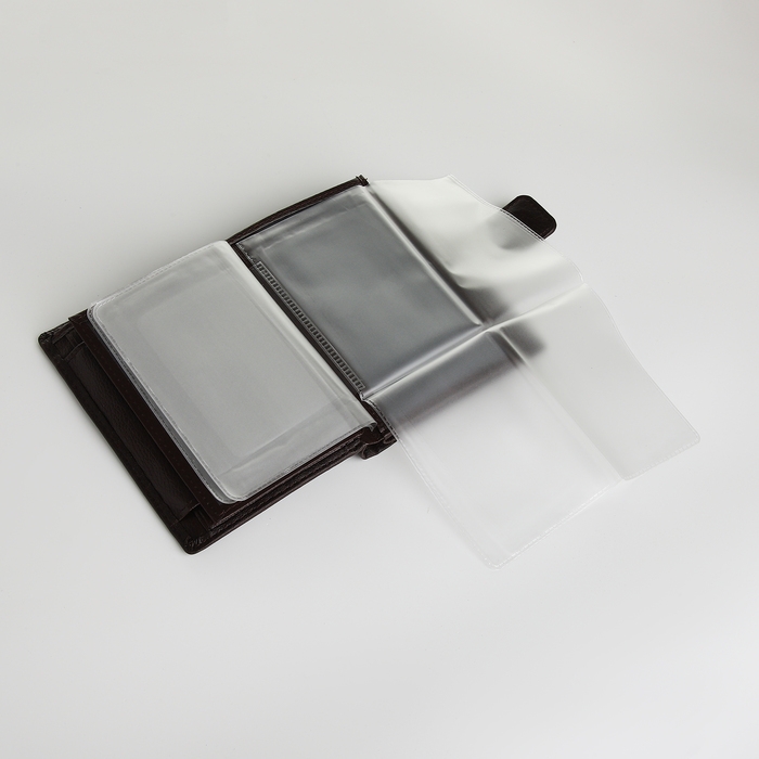 Портмоне мужское на магните 3 в 1, отдел для автодокументов, паспорта, цвет коричневый Портмоне мужское на магните 3 в 1, отдел для автодокументов, паспорта, цвет коричневый