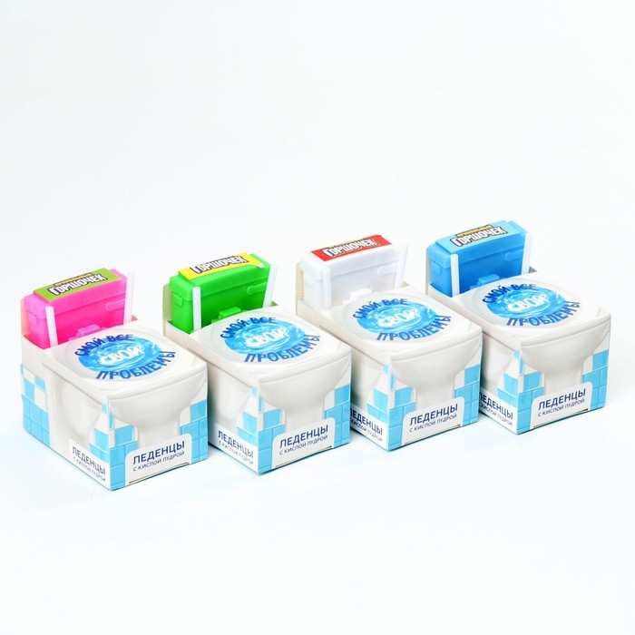 Леденцы с пудрой &laquo;Смой все проблемы&raquo; унитаз, 15 г.