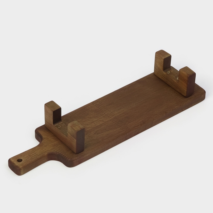 Доска разделочная для подачи и сервировки с ручкой, на ножках, 38&times;10&times;6 см, берёза