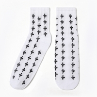 Новый год. Символ года. Змея. Носки мужские "чёрная змея", цвет белый, р-р 29 Новый год. Символ года. Змея. Носки мужские "чёрная змея", цвет белый, р-р 29