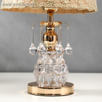 Лампа настольная 16139/1 E27 40Вт+LED подсветка золото 25х25х43 см RISALUX