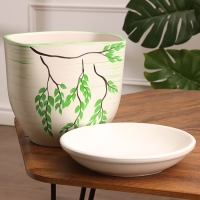 Горшок цветочный "Кустарник" роспись 6 л