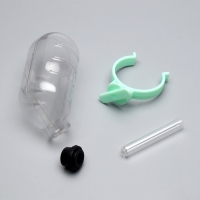 Поилка для грызунов, 60 мл, прозрачная с зелёным креплением Поилка для грызунов, 60 мл, прозрачная с зелёным креплением