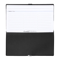 Еженедельник датир 2025г 175х95мм мягк обл иск кож 64л ESCALADA, бл тис, бл 70 г/м&sup2;,чёрный