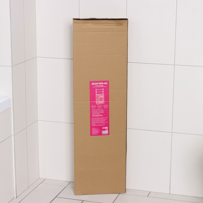 Стеллаж над стиральной машинкой, 65&times;25&times;152 см, цвет белый