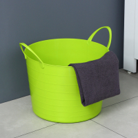 Корзина для белья мягкая, 17 л, 33&times;33&times;24,5 см, цвет ярко-зелёный