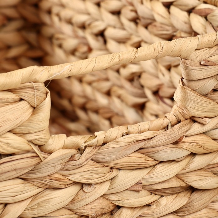 Корзина для хранения, прямоугольная , 32 х 22 х 13.5 см, Водный гиацинт, металл. каркас