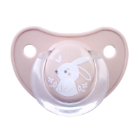 Соска - пустышка латексная классическая &laquo;Зайка&raquo;, от 3 мес., цвет розовый