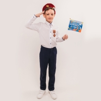 Карнавальный набор «Сильный солдат» красный берет, размер 54-56, значок, флажок Карнавальный набор «Сильный солдат» красный берет, размер 54-56, значок, флажок