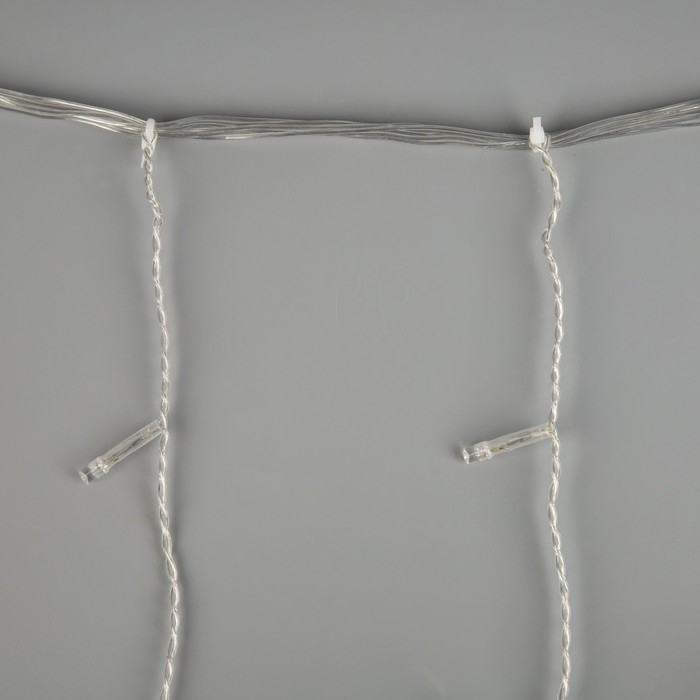 Гирлянда &laquo;Занавес&raquo; 2 &times; 1.5 м, IP20, прозрачная нить, 360 LED, свечение белое, 8 режимов, 220 В