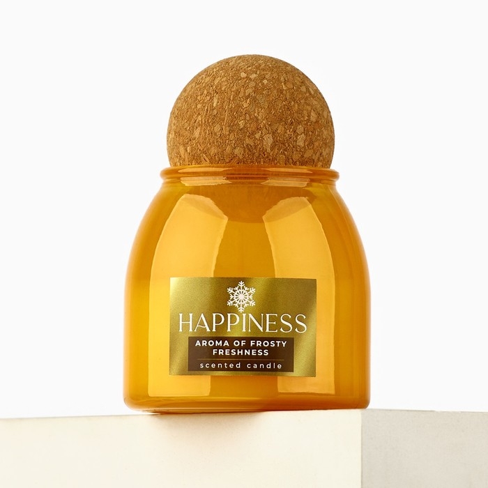 Свеча новогодняя, аромат морозная свежесть , 9 х 6,5 см Свеча новогодняя, аромат морозная свежесть , 9 х 6,5 см