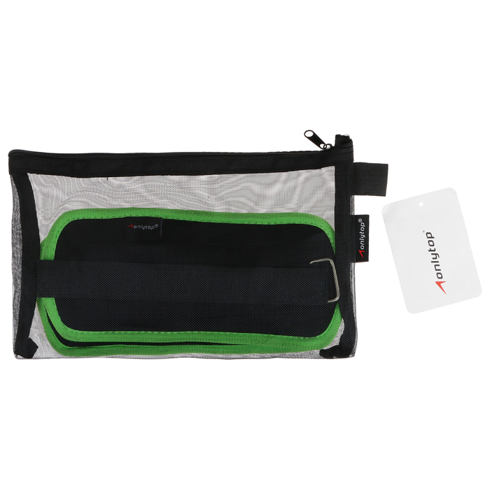 Утяжелители неопреновые ONLYTOP, 2 шт. х 0,25 кг, цвет чёрный/салатовый Утяжелители неопреновые ONLYTOP, 2 шт. х 0,25 кг, цвет чёрный/салатовый