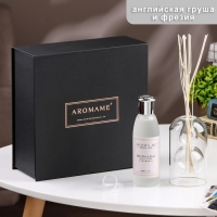 Диффузор ароматический в подарочной упаковке "Aromame", английская груша и фрезия, 120 мл Диффузор ароматический в подарочной упаковке "Aromame", английская груша и фрезия, 120 мл