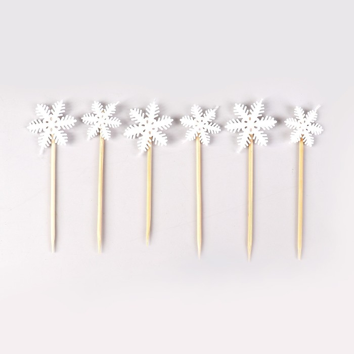 Шпажки «Снежинки» набор 6 шт. Шпажки «Снежинки» набор 6 шт.