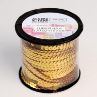 Пайетки на нити, 6 мм, 91 &plusmn; 1 м, цвет золотой №242