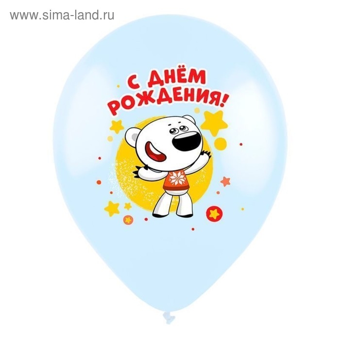 Шар латексный 12" &laquo;Ми-Ми-Мишки. С днём рождения&raquo;, пастель, набор 100 шт., 5 цветов, МИКС