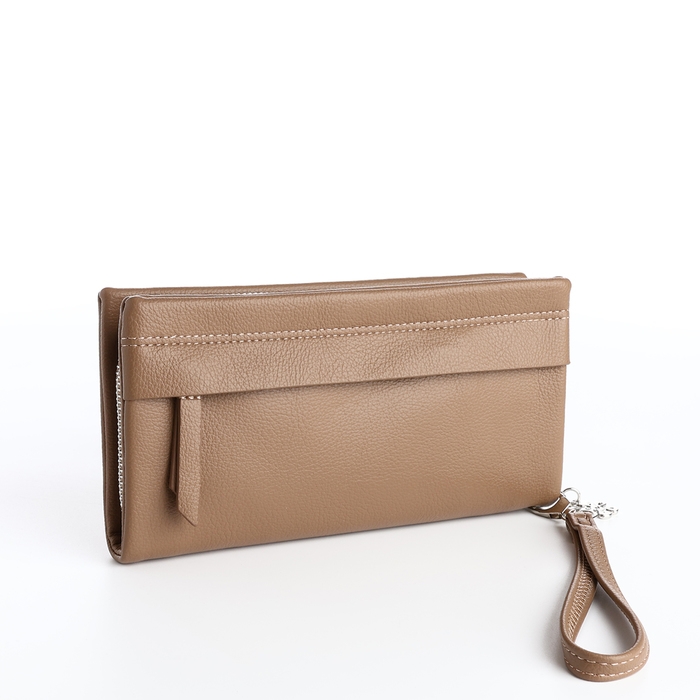 Кошелёк женский на молнии, цвет бежевый Кошелёк женский на молнии, цвет бежевый