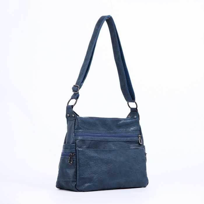 Сумка-мешок на молнии цвет синий Сумка-мешок на молнии цвет синий