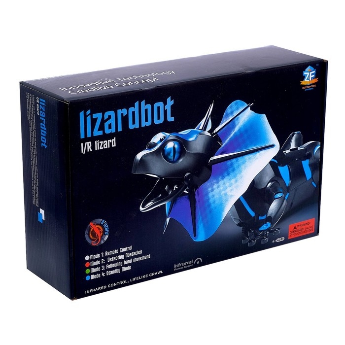 Робот &laquo;Ящерица&raquo;, на пульте управления, интерактивный: звук, свет, на батарейках