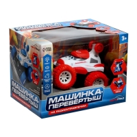 Машинка &laquo;Перевёртыш&raquo;, радиоуправляемая, работает от аккумулятора, цвет красный