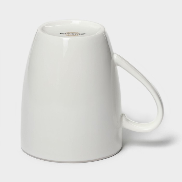 Кружка фарфоровая Magistro La Perle, 350 мл, цвет белый Кружка фарфоровая Magistro La Perle, 350 мл, цвет белый