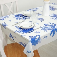 Скатерть без основы одноразовая «Русские узоры», 110×220 см, МИКС Скатерть без основы одноразовая «Русские узоры», 110×220 см, МИКС