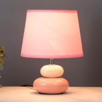 Настольная лампа "Баланс" Е14 40Вт бело-розовый 17,5х17,5х23 см RISALUX