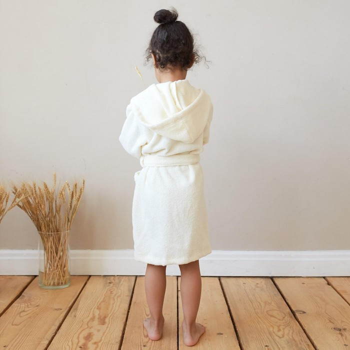 Халат махровый детский Экономь и Я, р. 28, цв.молочный, 100%хл 340 г/м2 Халат махровый детский Экономь и Я, р. 28, цв.молочный, 100%хл 340 г/м2