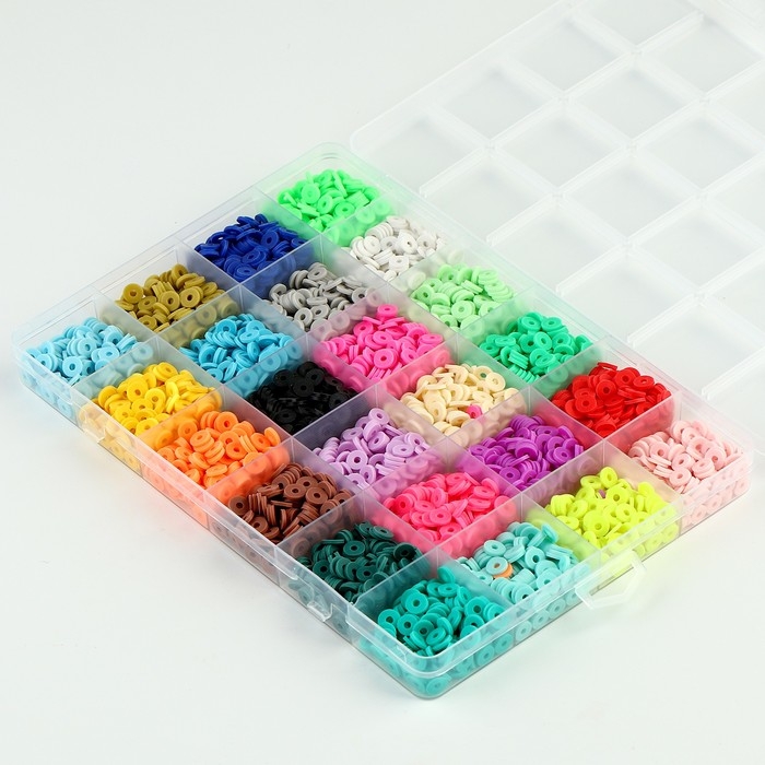 Набор для создания украшений, 24 цвета, 2 лески, шармы