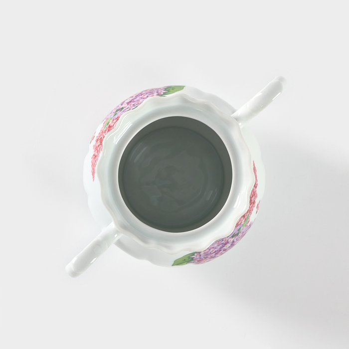 Сахарница фарфоровая &laquo;Сирень&raquo;, 550 мл, с крышкой