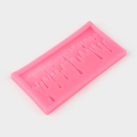 Молд &laquo;Оттепель&raquo;, силикон, 12,5&times;6,5&times;1 см, цвет розовый