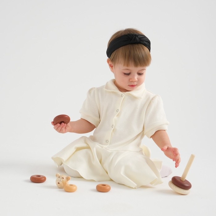 Боди-платье детское MINAKU, цвет экрю, рост 62-68 см Боди-платье детское MINAKU, цвет экрю, рост 62-68 см