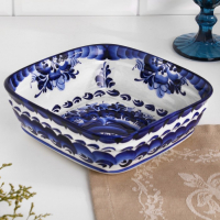 Блюдо «Сухарница», гжель, микс Блюдо «Сухарница», гжель, микс