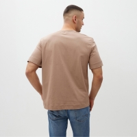 Футболка мужская MINAKU: Basic line MAN цвет бежевый, размер 56