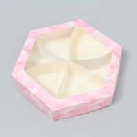 Коробка кондитерская складная, упаковка &laquo;Зефир&raquo;, 23 х 23 х 4 см