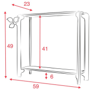 Полка для цветов двухъярусная "Флора" 49х59х23 см,  Орех