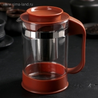 Чайник стеклянный заварочный «Шоколад», 800 мл, с металлическим ситом Чайник стеклянный заварочный «Шоколад», 800 мл, с металлическим ситом