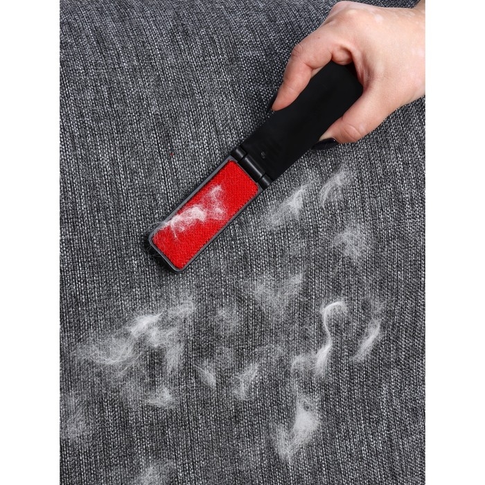 Щётка для одежды складная, 0,6&times;3,5&times;9,5 см, цвет чёрный