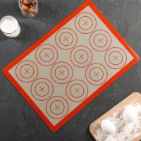 Силиконовый коврик для макаронс армированный &laquo;Макарон. Плюс&raquo;, 42&times;29,5 см