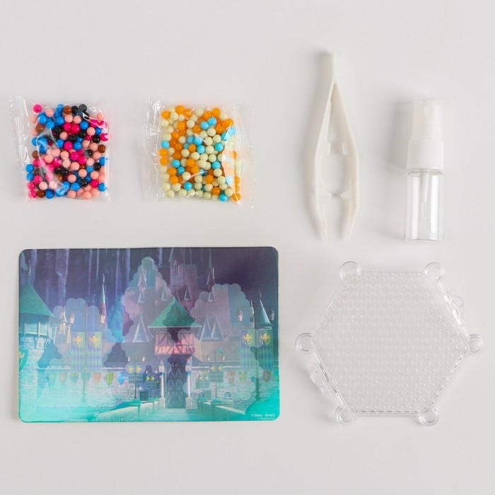 Аквамозаика с декорациями «Холодное сердце», 3 фигурки, 300 шариков Аквамозаика с декорациями «Холодное сердце», 3 фигурки, 300 шариков