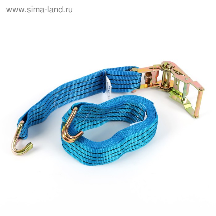 Стяжка груза с механизмом 130 мм, ширина ленты 38 мм, нагрузка 2000/4000 кг, длина 4 м