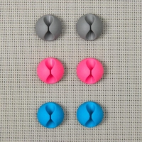 Зажимы для проводов, 6 шт, цвет МИКС Зажимы для проводов, 6 шт, цвет МИКС