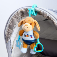 Подвеска - погремушка &laquo;Щенок Маф&raquo;, прорезыватель, цвет синий, на кроватку, коляску, Крошка Я