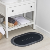 Коврик для ванной Доляна Bathroom, 48&times;78 см, цвет чёрный