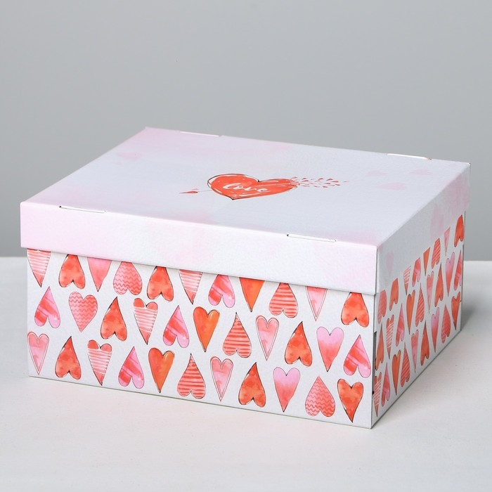 Коробка подарочная складная, упаковка, &laquo;Любовь вокруг&raquo;, 31 х 25.5 х 16 см