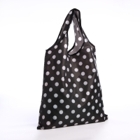 Сумка хозяйственная без застёжки, складная, цвет чёрный