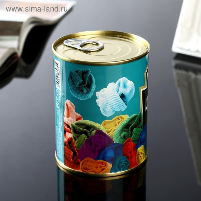 Носки в банке Носки в банке "Цельные" (мужские, цвет черный)